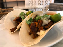 Load image into Gallery viewer, Barbacoa Street Tacos -  Green Bar.