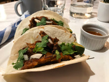 Load image into Gallery viewer, Barbacoa Street Tacos -  Green Bar.

