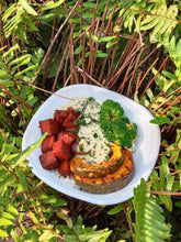Load image into Gallery viewer, BBQ Seitan Rice Bowl -  Green Bar.