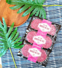 Load image into Gallery viewer, Frozen Wild Thing Burger Patties -  Green Bar.
